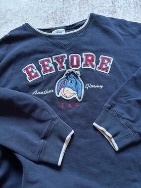 Eeyore Navy Crewneck Sweatshirt - Character Graphic